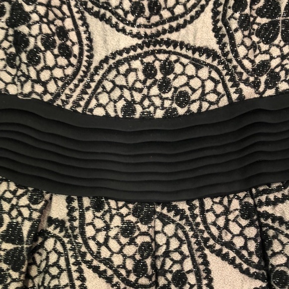 Eva Franco Brocade Fit N Flare Wool Dress Gray & Black Size 10 - Picture 5 of 13